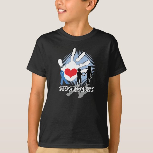 Barnmisshandel Handprint T-shirt (Framsida)