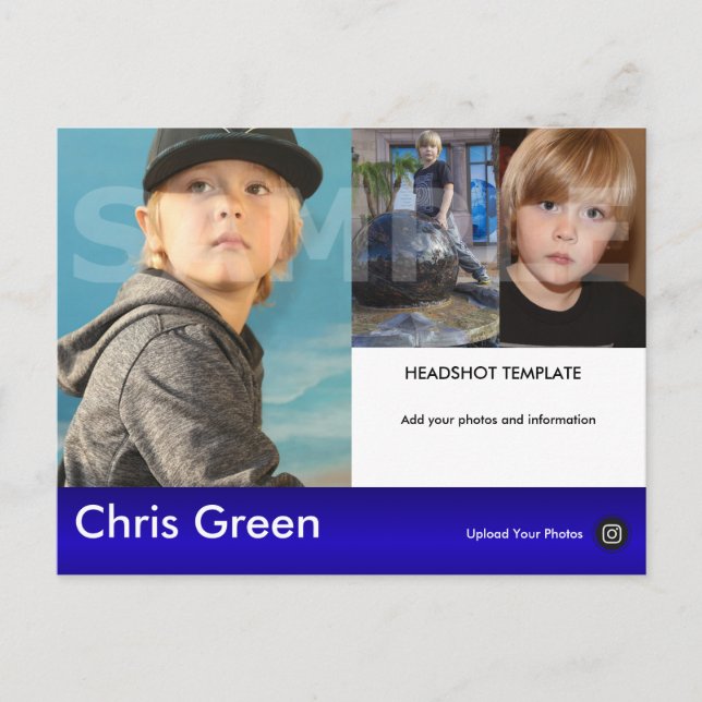 Barnmodellens huvudskott - vykort för komp. (Framsida)