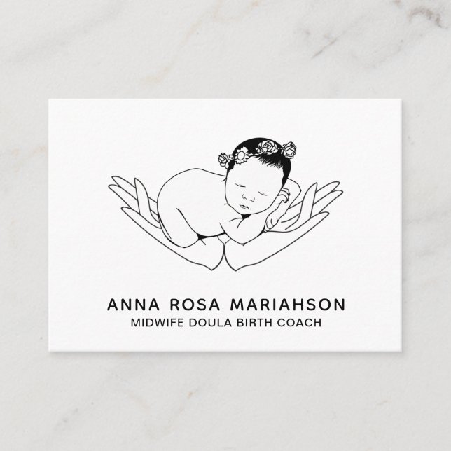 *~* Barnmorska Graviden Doula Nanny Busines Visitkort (Framsida)