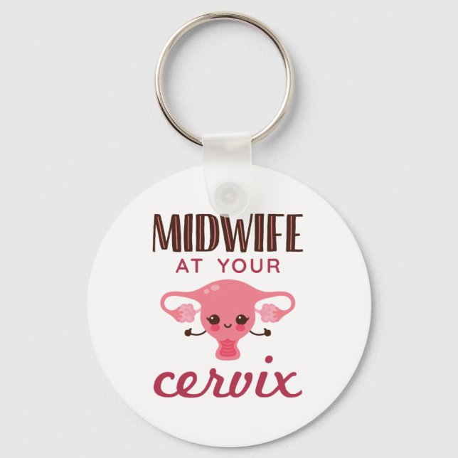 Barnmorska i Cervix Midwives Midwifery Nyckelring (Framsida)