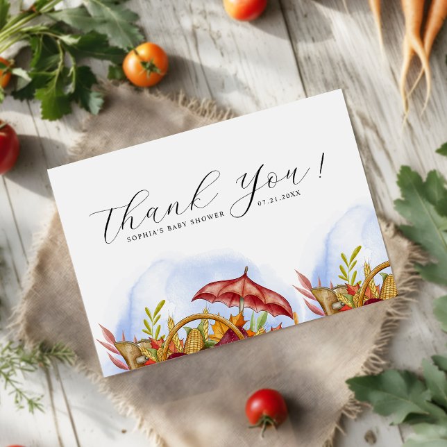 Barnmorska Lokalt Odlad Modern Baby Shower Tack Kort (Skapare uppladdad)