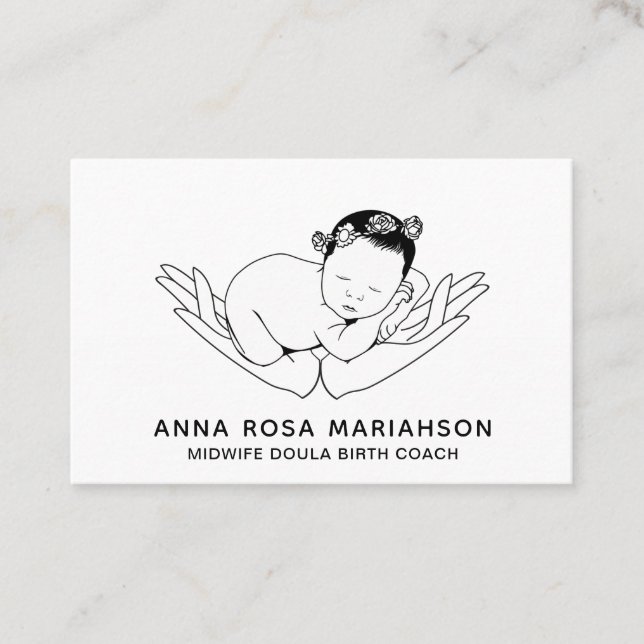 *~* Barnmorskans Gravid Doula Nanny Infant Visitkort (Framsida)