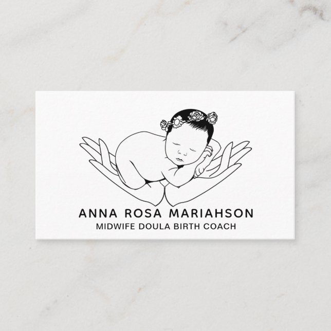 *~* Barnmorskans Gravid Doula Nanny Visitkort (Framsida)