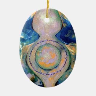 barnmorskaprydnad julgransprydnad keramik