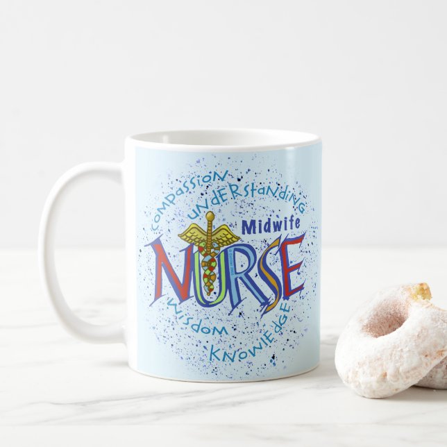 Barnmorskesykeplejarmotto Kaffemugg (Med munk)