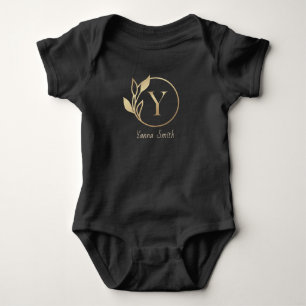 Barnnamn Blommig Alfabet,Y/ Initial T Shirt
