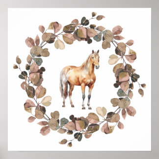 Barnnäsduk Foto Print Horse Whimsical Western Poster