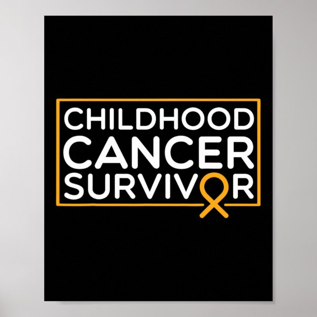 Barnomscancer Suvivor Barncancer Bör A Poster (Framsidan)