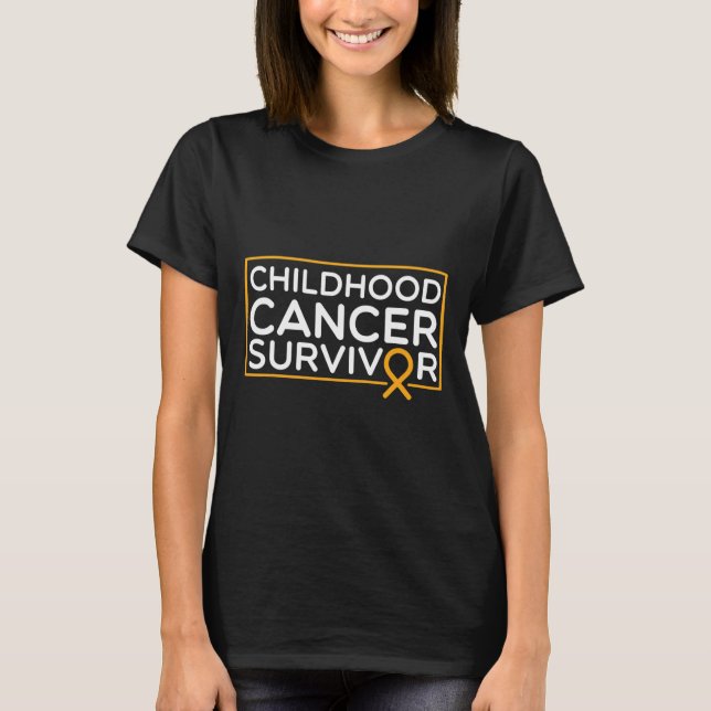 Barnomscancer Suvivor Barncancer Bör A T Shirt (Framsida)