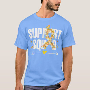 Barnomsorg Cancer Warrior Support Squad Guld Ribbo T Shirt