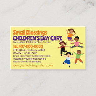Barnomsorg Daycare Babysit Services Business Ca Visitkort
