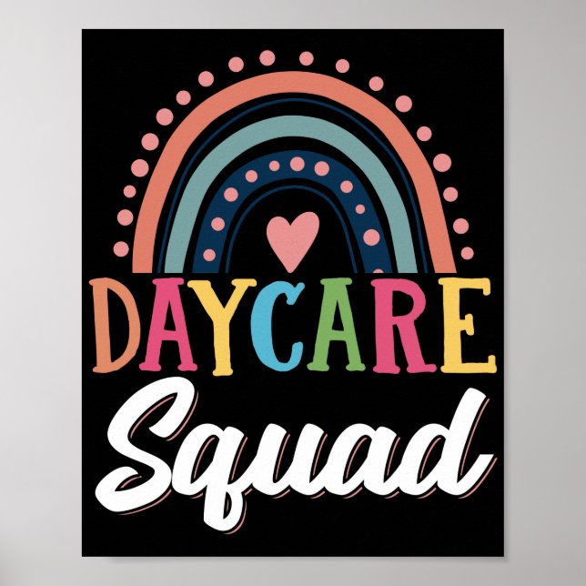 Barnomsorg Daycare Squad Småbarn Rainbow Poster (Framsidan)