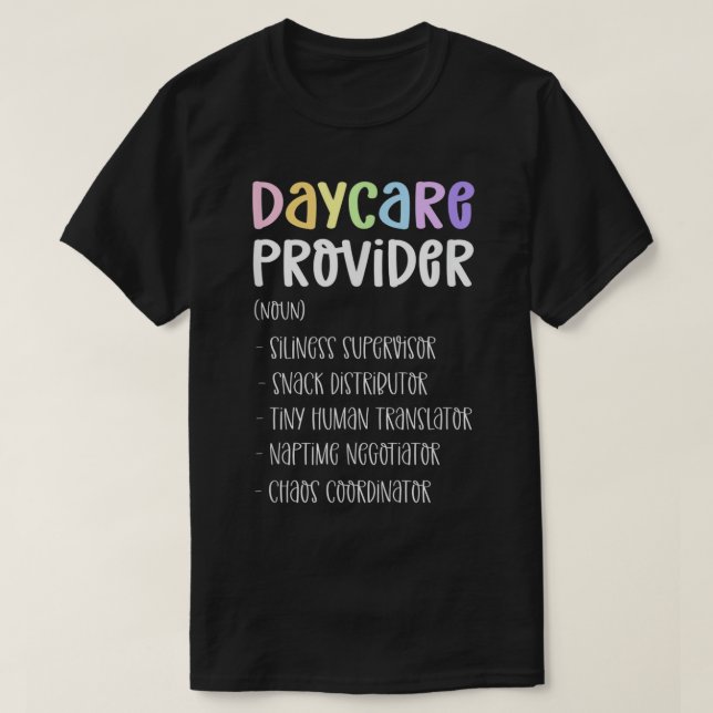 Barnomsorg. Definition Daycare Proviant T Shirt (Design framsida)