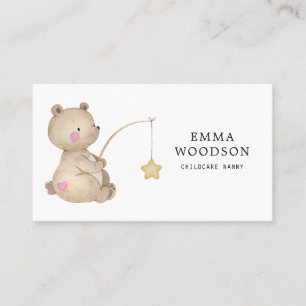 Barnomsorg Nanny Little Bear Fishing Visitkort
