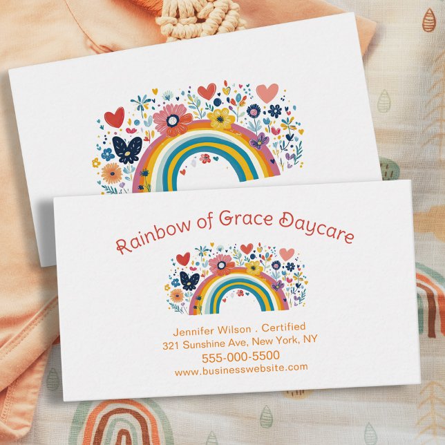 Barnomsorg Rainbow Childcare Center Service Visitkort (Skapare uppladdad)