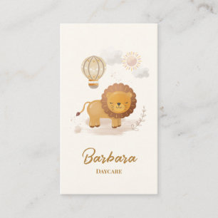 Barnomsorgsbarn Babyvvakt Daycare Lejon QR CODE Visitkort