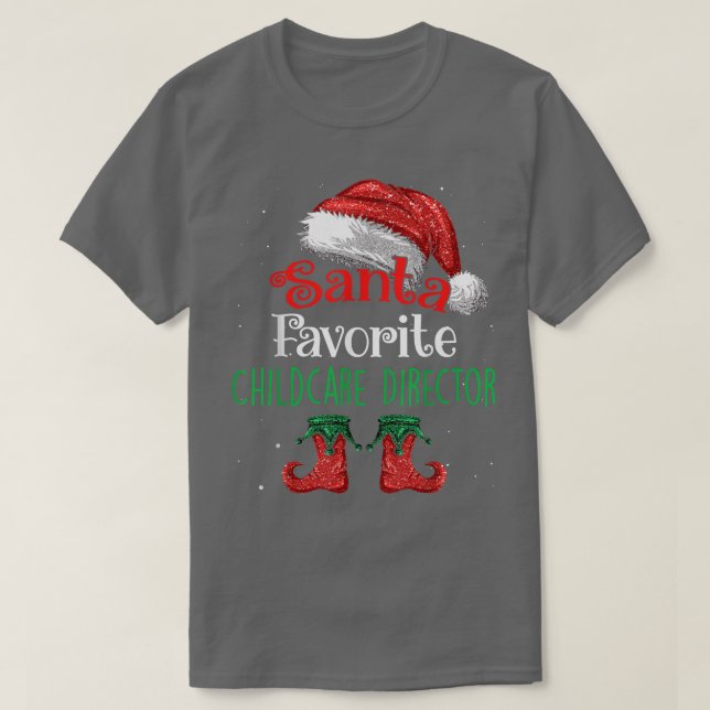 Barnomsorgschef Santa Favorite Claus-julen T Shirt (Design framsida)
