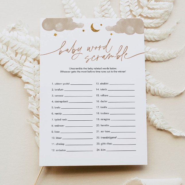 Barnordfläta Twinkle Star Baby Shower Lek Inbjudningar (Skapare uppladdad)