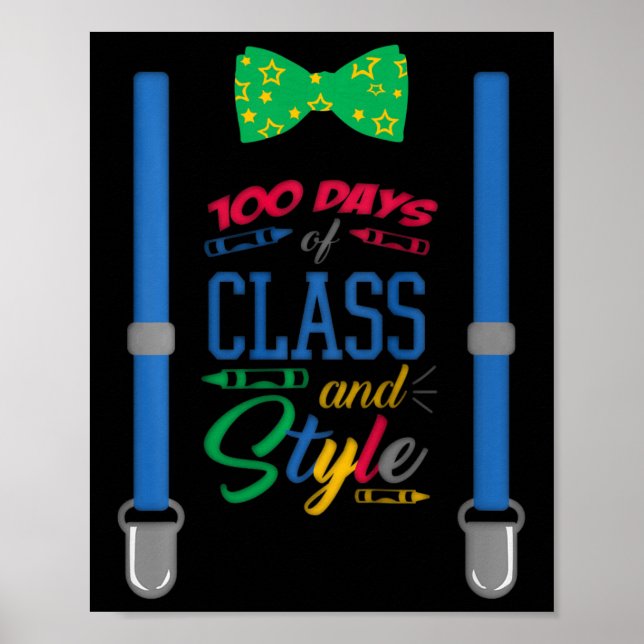 Barnpojkar 100 dagar i skolan - 100 dagar i klass  poster (Framsidan)