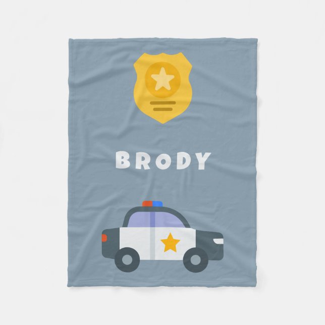 Barnpolis Blanket - Personlig Namn Blanket Fleecefilt (Framsidan)