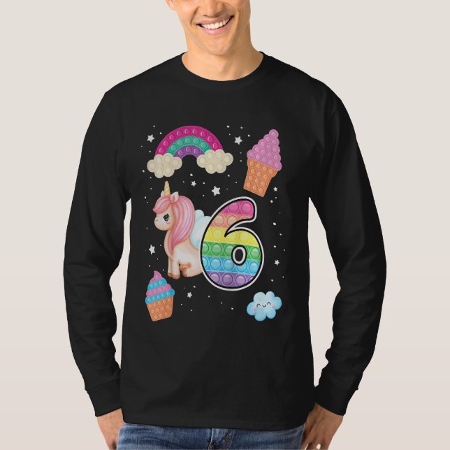 Barnpopulationer i 6e Magic Poppin Birthday Unicor T Shirt (Framsida)