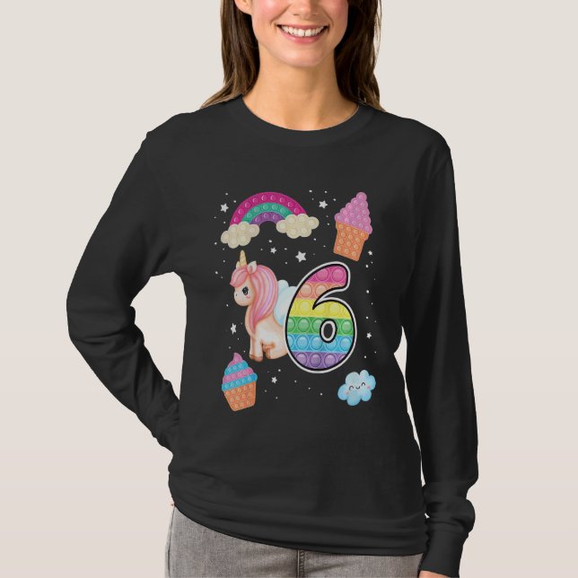 Barnpopulationer i 6e Magic Poppin Birthday Unicor T Shirt (Framsida)