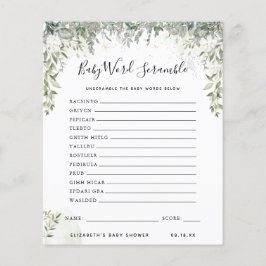 Barnrams Blandade Ord | Baby Shower Lek