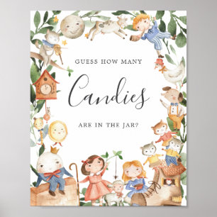 Barnramsor Baby Shower Gissa Hur Många Godisar Poster