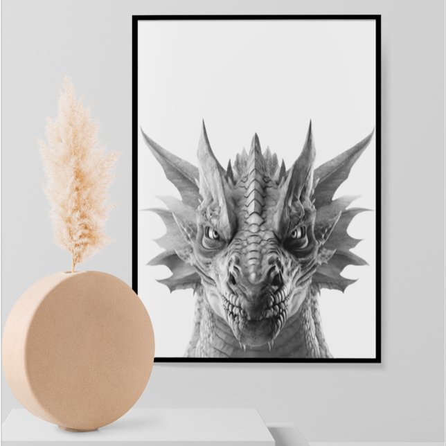 Barnrum för Dragon Realistic Porträtt Barn Poster (Skapare uppladdad)