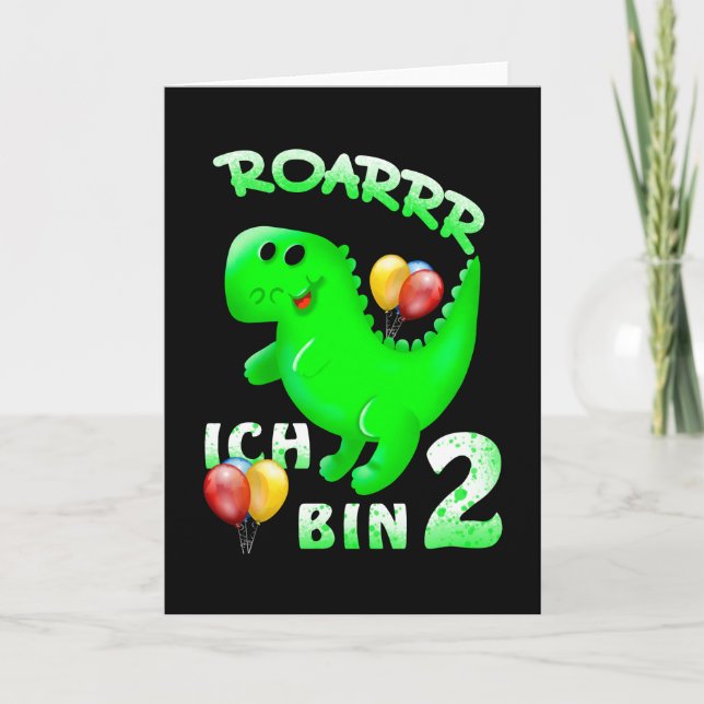 Barns 2-dagars dinosaurier kort (Framsida)