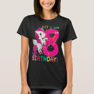 Barns 8:e födelsedag Unicorn 8-åring T Shirt