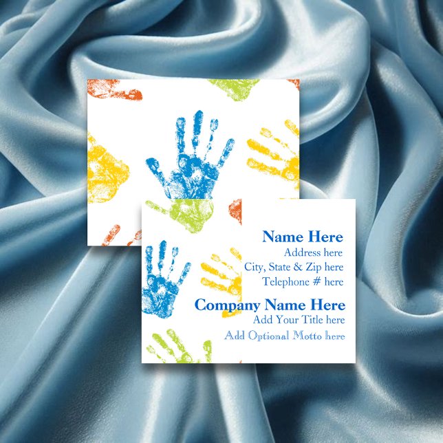 Barns Affärskort för dagvård Visitkort (Skapare uppladdad)