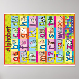 Barns alfabet Poster