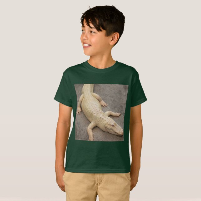 Barns alligatort-skjorta tee shirt (Hel framsida)