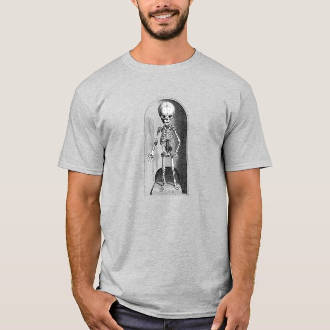 Barns Anatomiska Skeleton Front and Back T Shirt (Framsida)