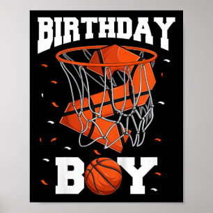 Barns andra födelsedag Basketboll två år gammal ba Poster