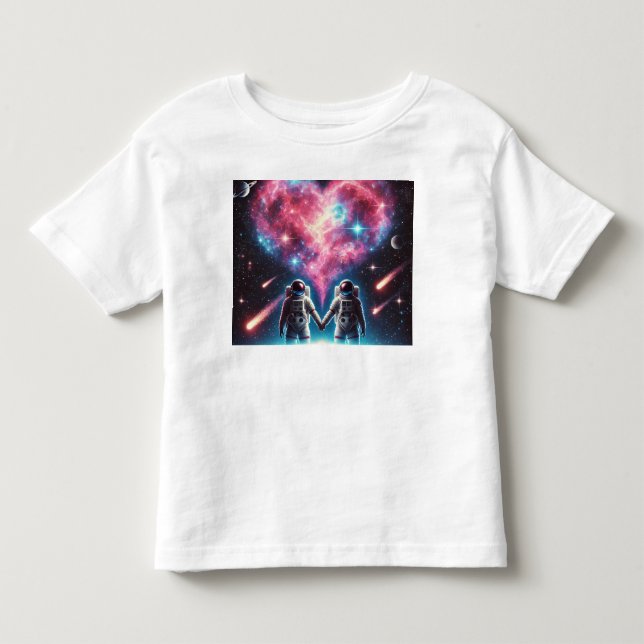 Barns Astronaut Galaxy T-Shirt (Framsida)