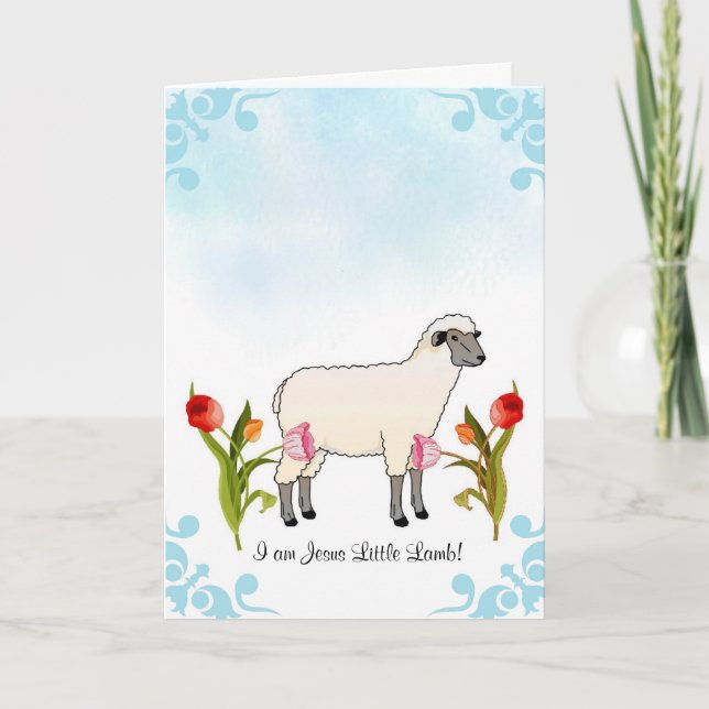 Barns baptismkort kort (Framsida)