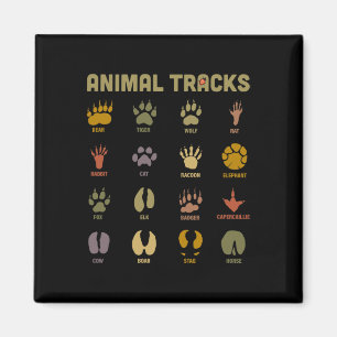 Barns barnbarn Vild Animal Tracks Childrens Läs me Magnet