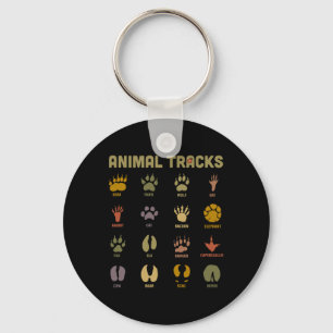 Barns barnbarn Vild Animal Tracks Childrens Läs me Nyckelring