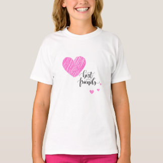 Barns bästa vänner Rosa Heart T Shirt