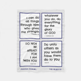 Barns bibelverser, anpassa fleecefilt