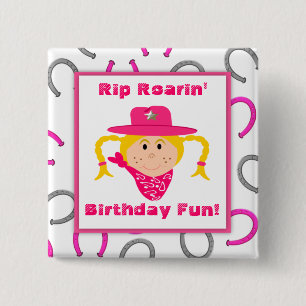 Barns blond favör för party för Cowgirlhästskor Knapp