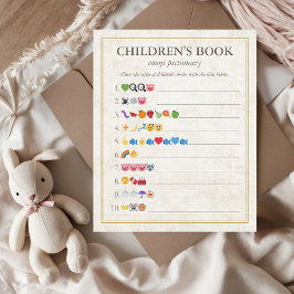 Barns Bok Emoji Pictionary Baby Shower Game