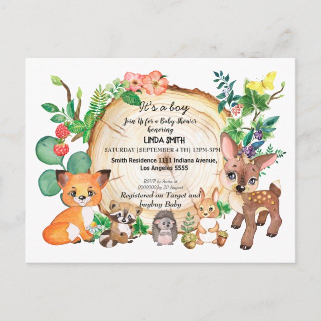 Barns bokar om skogar och skogsväxter i vykort (Framsida)