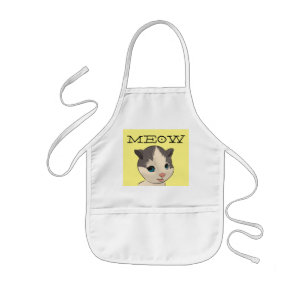 BARNS CAT KITTEN KITCHEN APRON BARNFÖRKLÄDE