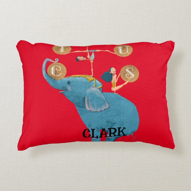 Barns cirkustema prydnadskudde (Framsidan)