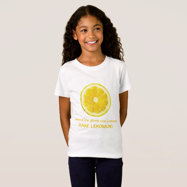 Barns citron t-shirt. t-shirt (Hel framsida)