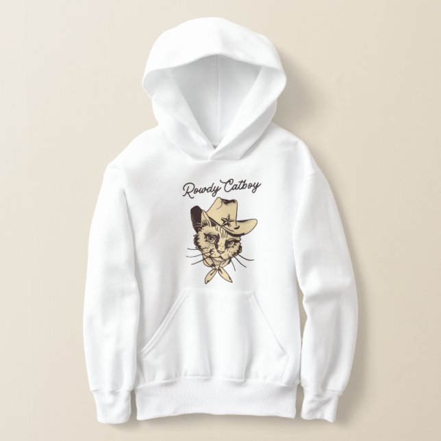 Barns Cowboy Cat Hoodie T Shirt (Laydown)