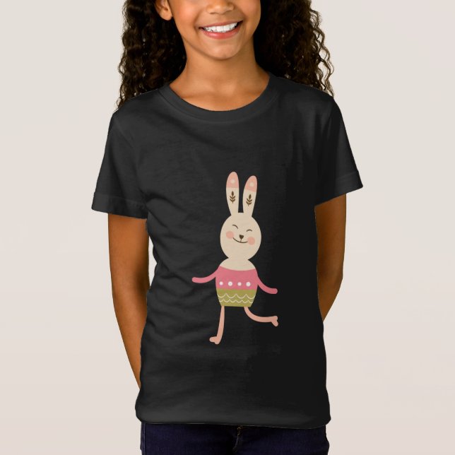Barns Cute Bunny T-Shirt (Framsida)